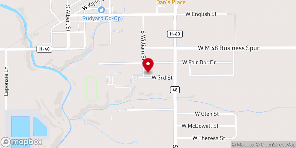 Map showing location of St James Lutheran Church