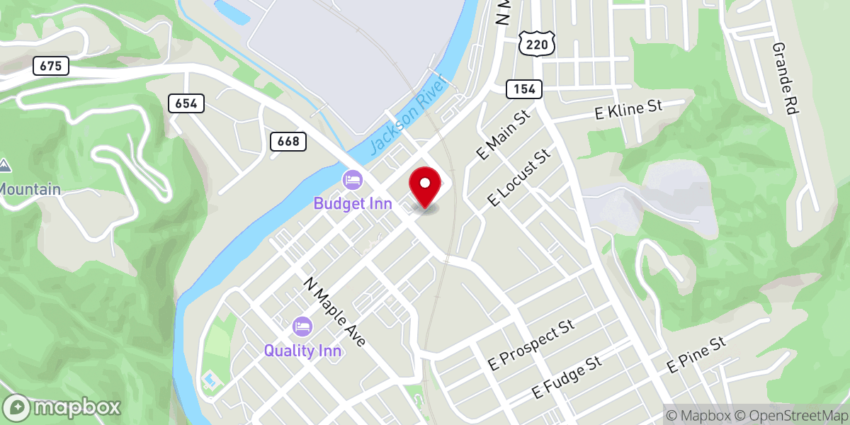 Map showing location of Iron Gate Comm Church