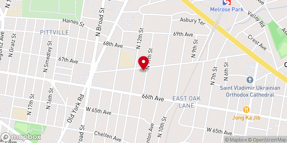 Map showing location of Refuge Evangelical Baptist Church