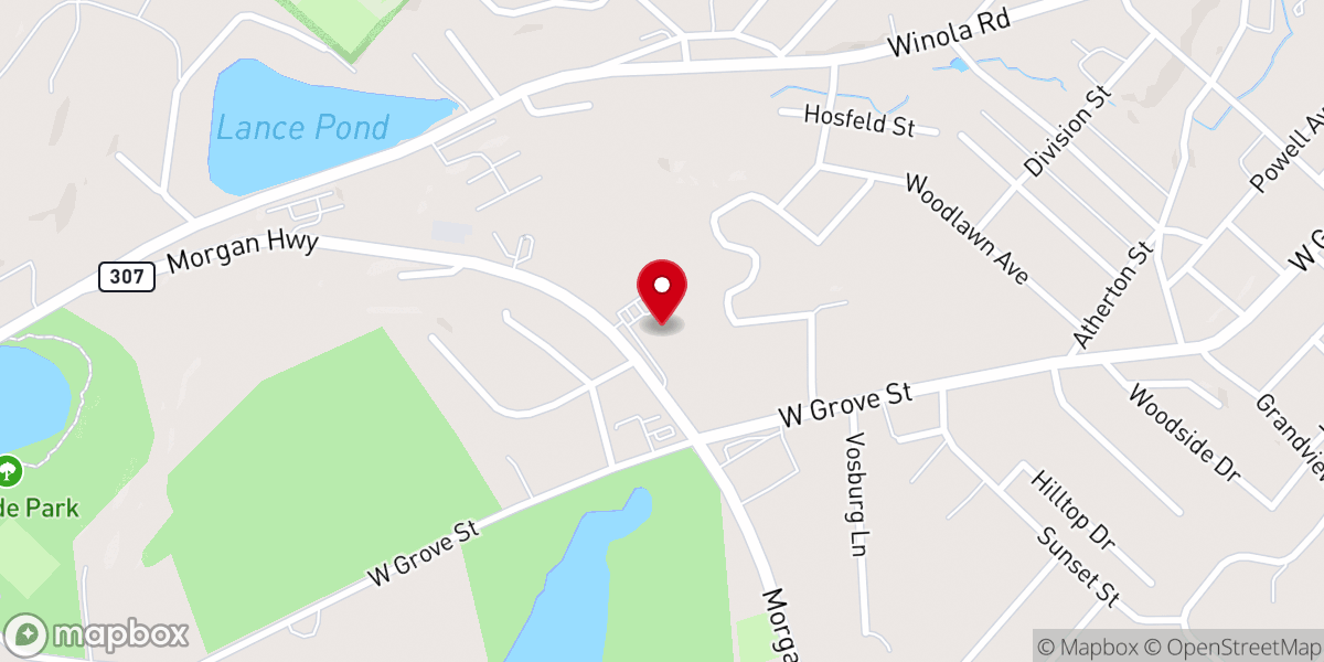Map showing location of Clarks Summit United Methodist Church
