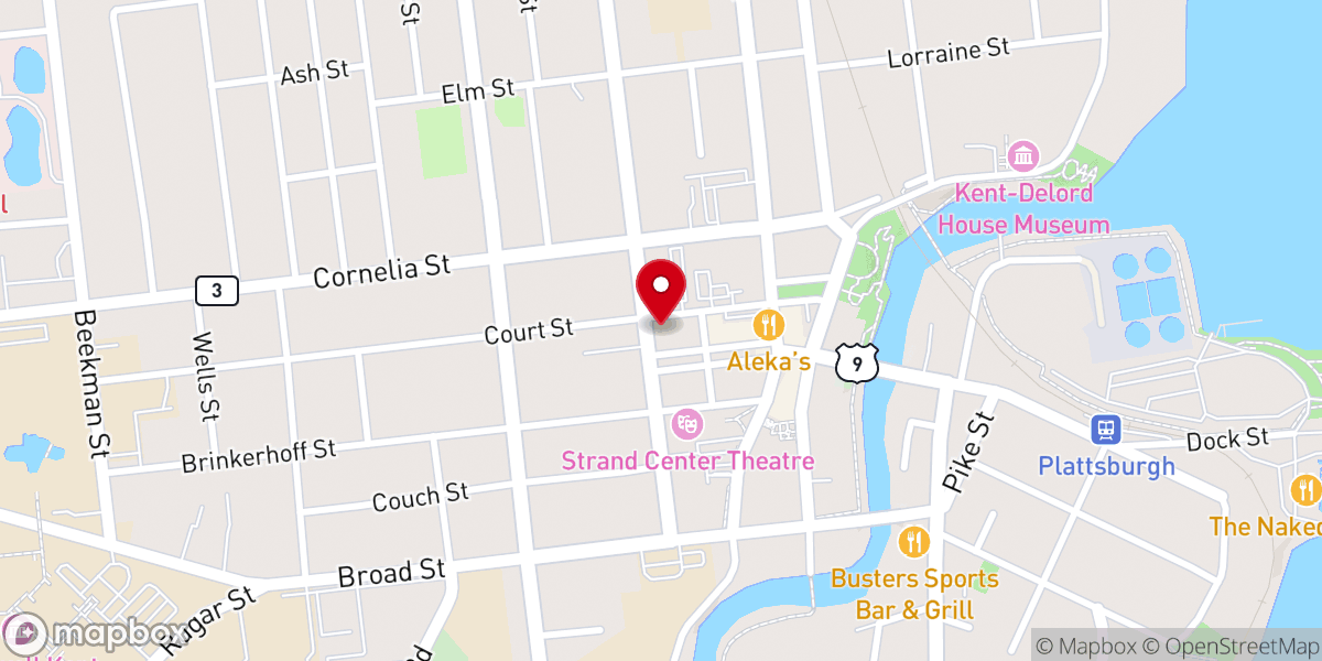 Map showing location of First Baptist Church
