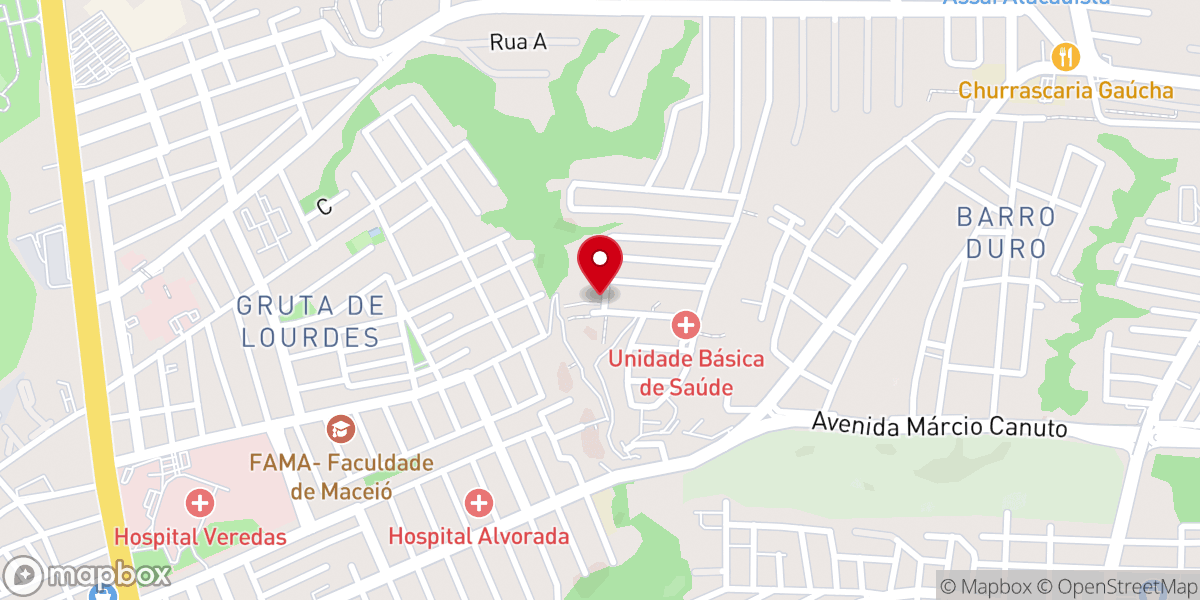 Map showing location of Assembleia de Deus - Novo Mundo
