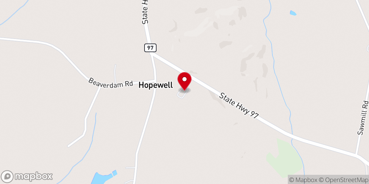 Map showing location of Mount Zion African Methodist Episcopal Church