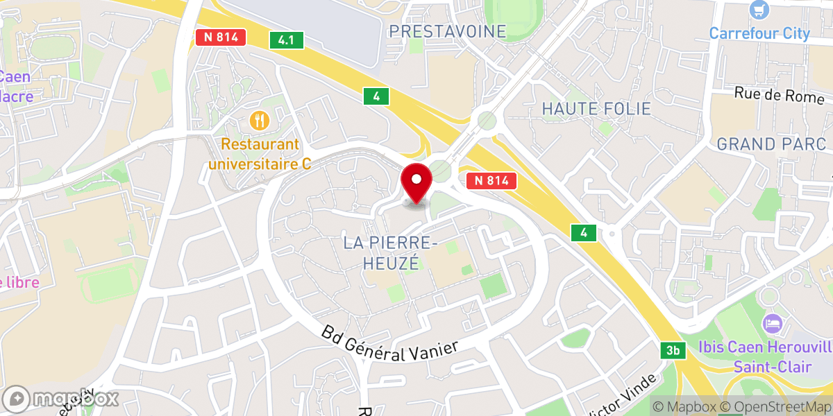 Map showing location of Église Saint Bernard