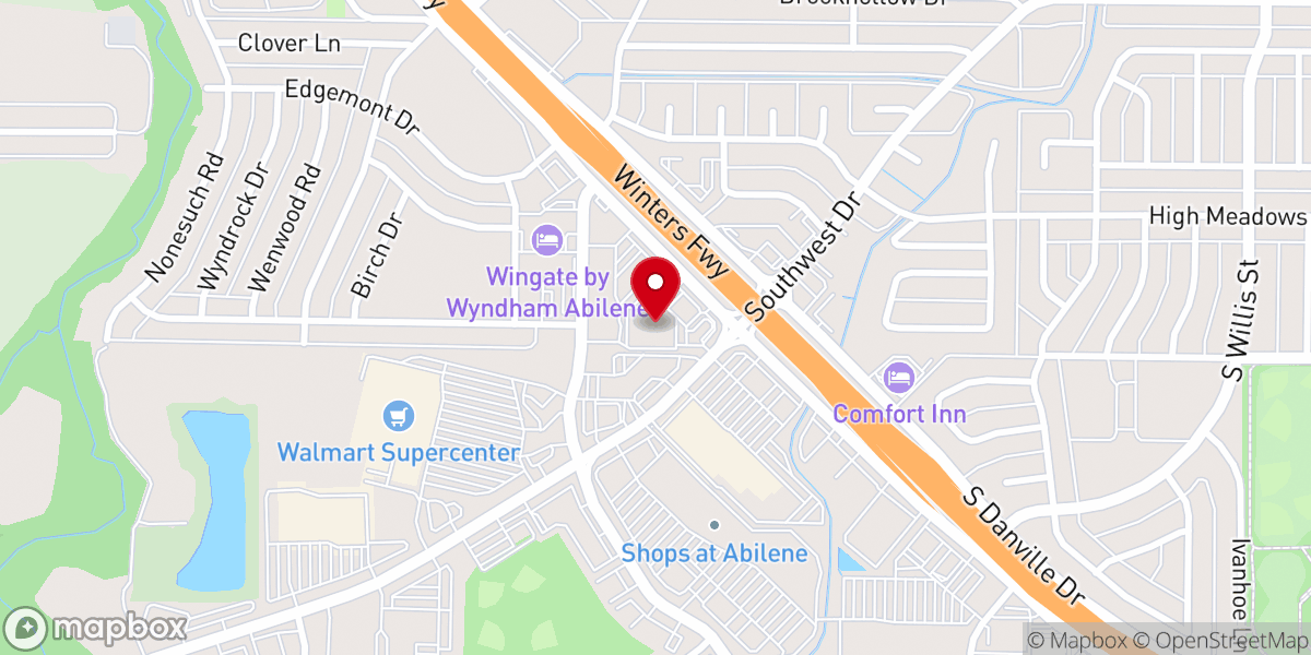 Map showing location of Hope Church