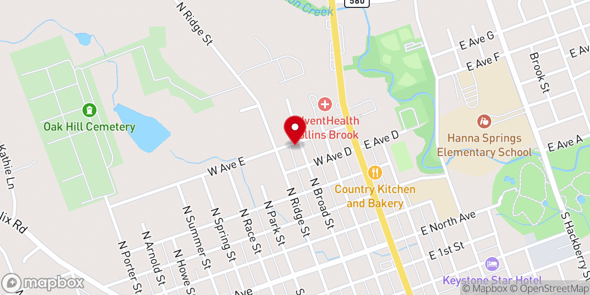 Map showing location of Broad Street Church of Christ
