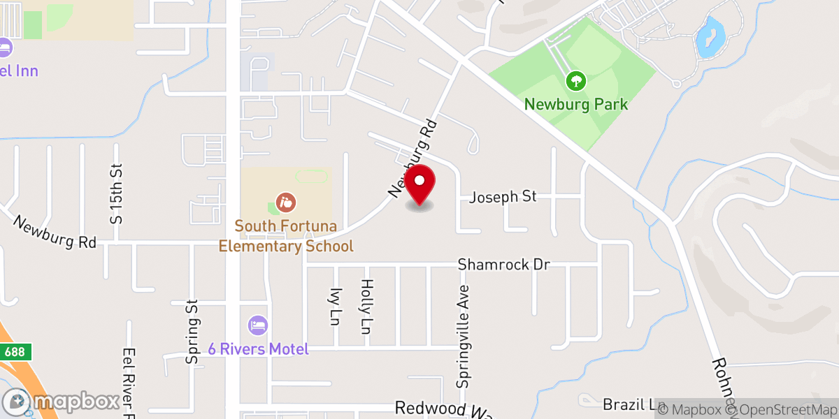 Map showing location of St Joseph Parish Office and Rectory