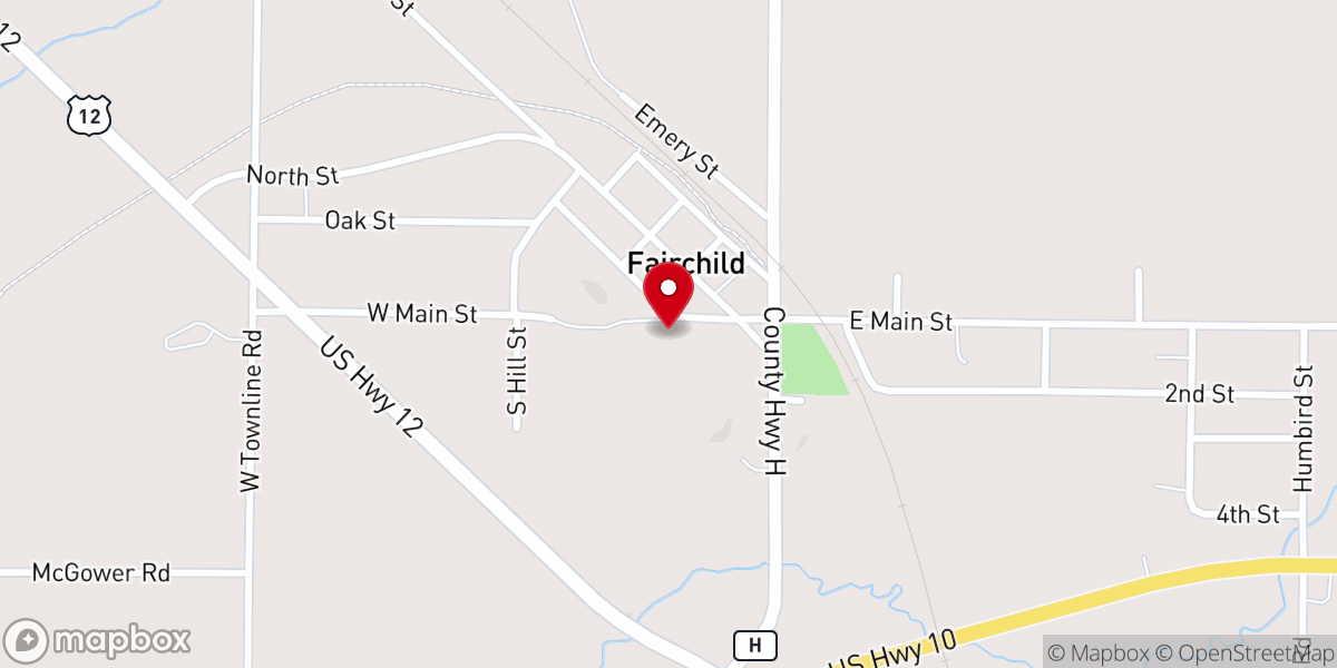 Map showing location of Fairchild Church of Hope