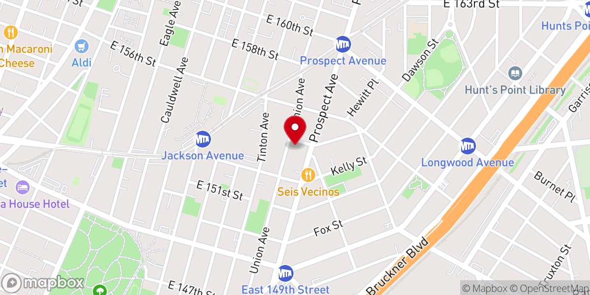 Map showing location of Evangelical Christian Church