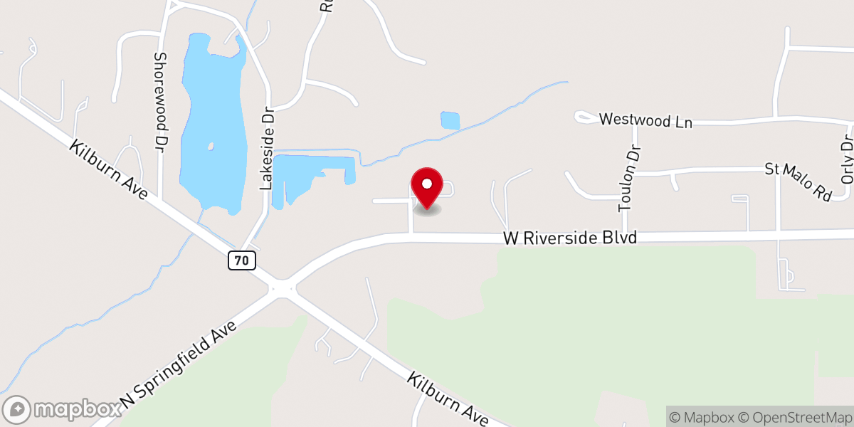 Map showing location of New Zion Missionary Baptist