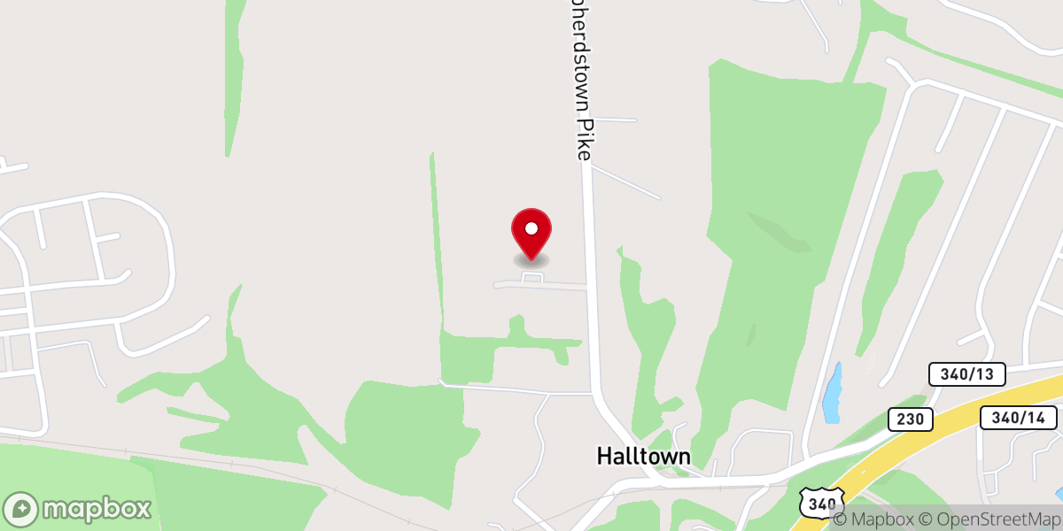 Map showing location of Victory Free Will Baptist Church