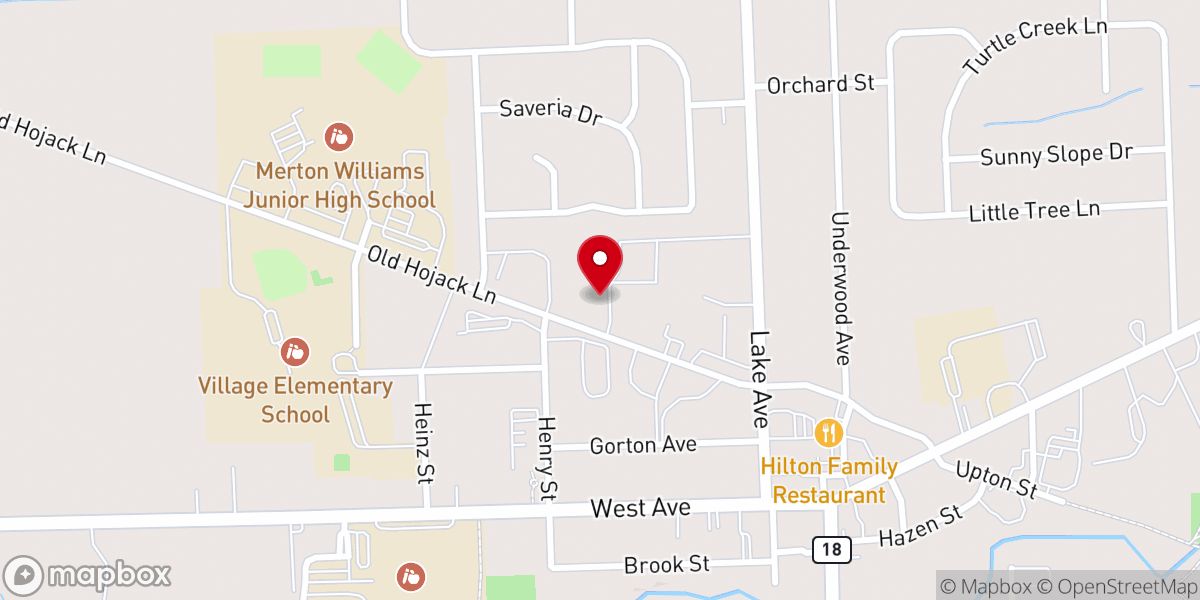 Map showing location of St. Leo the Great Roman Catholic Church