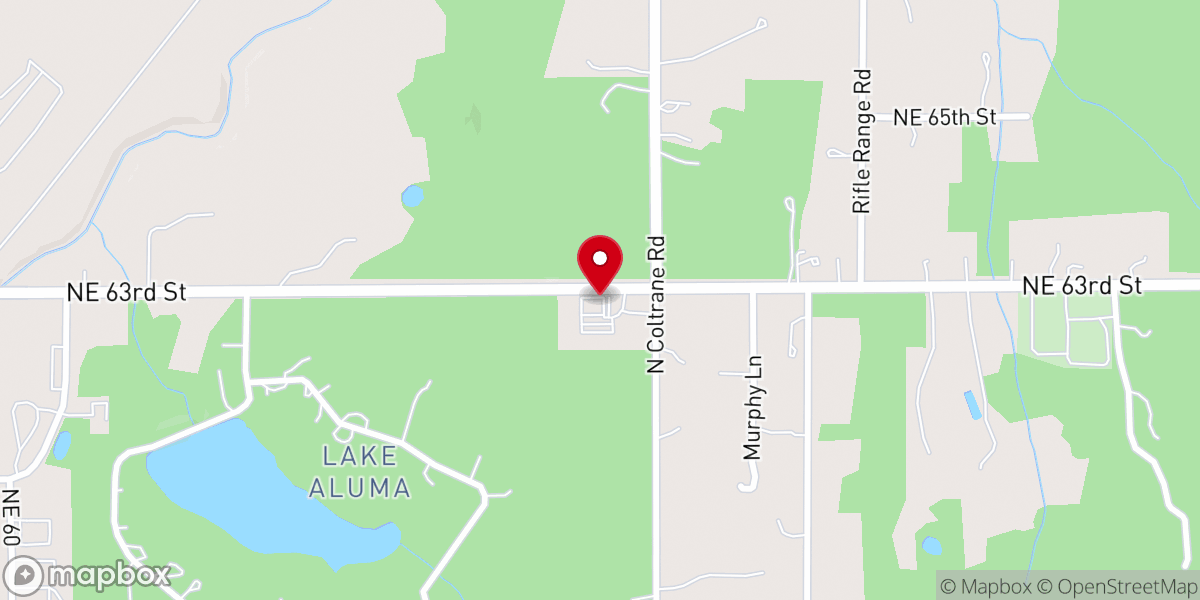 Map showing location of Pilgrim Rest Baptist Church
