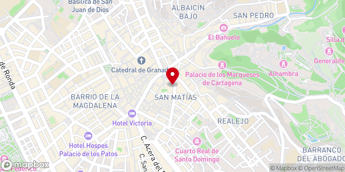 Map showing location of Convento de San José de Carmelitas Descalzas