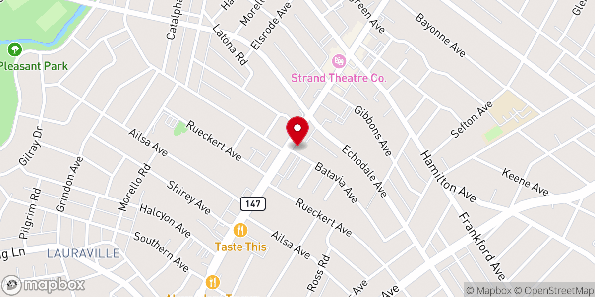 Map showing location of Grace Lutheran Church of Hamilton