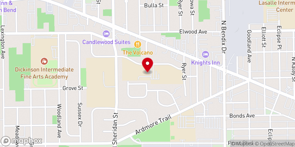 Map showing location of Saint John the Baptist Catholic Church