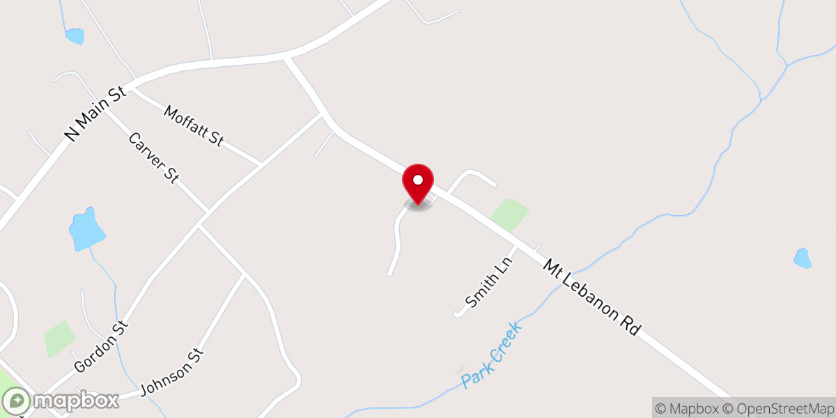 Map showing location of Mt Lebanon AME Church