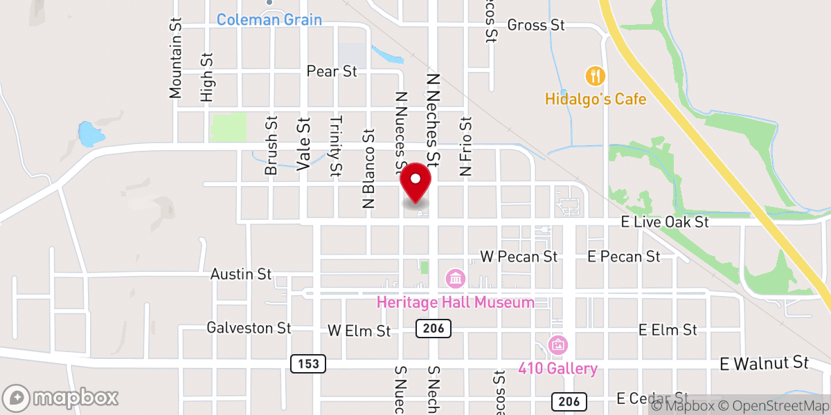 Map showing location of First Methodist Church