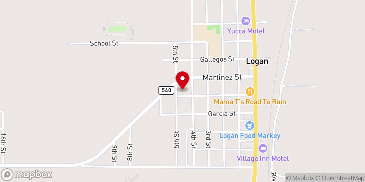 Map showing location of First Baptist Church