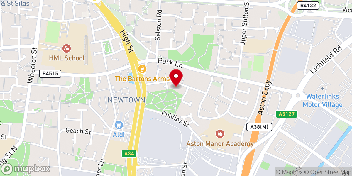 Map showing location of COGIC ASTON