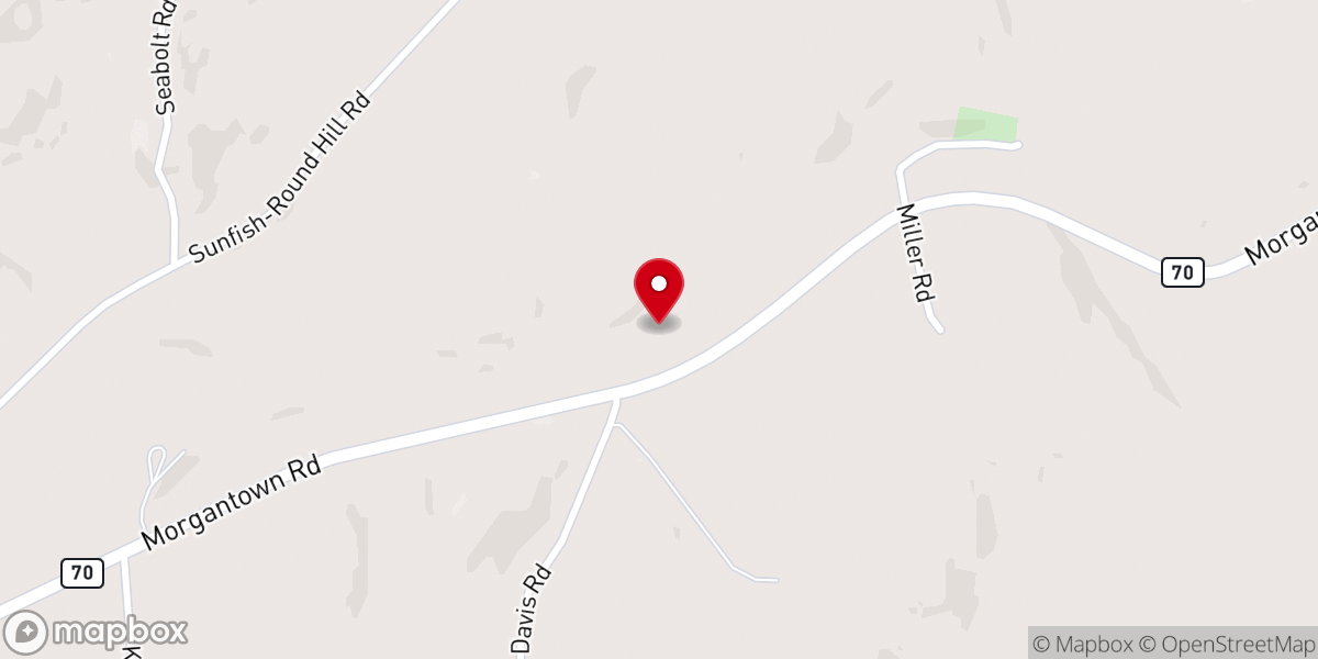 Map showing location of Cub Creek Church
