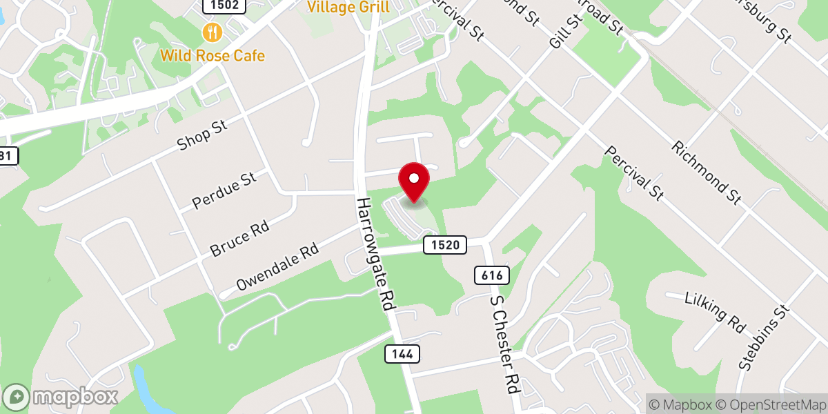 Map showing location of Chester Christian Church