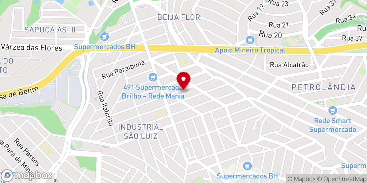 Map showing location of Igreja Evangélica de Jesus