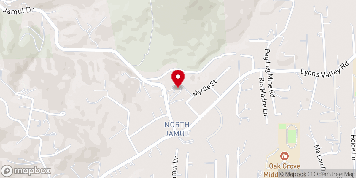 Map showing location of Jamul Community Church - Sanctuary