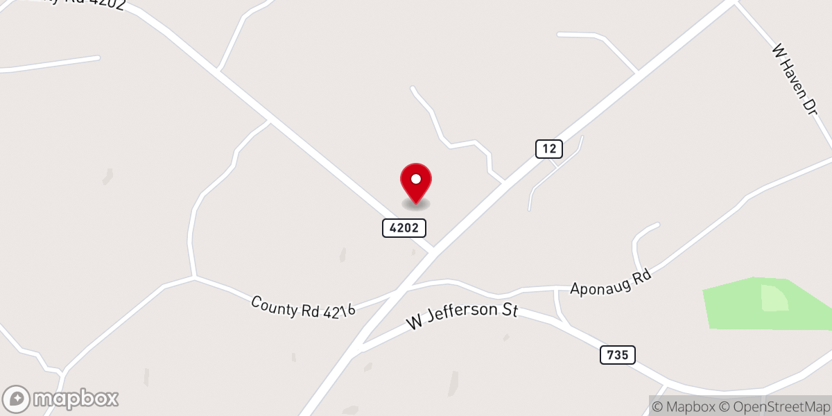 Map showing location of Helping Hands Ministries