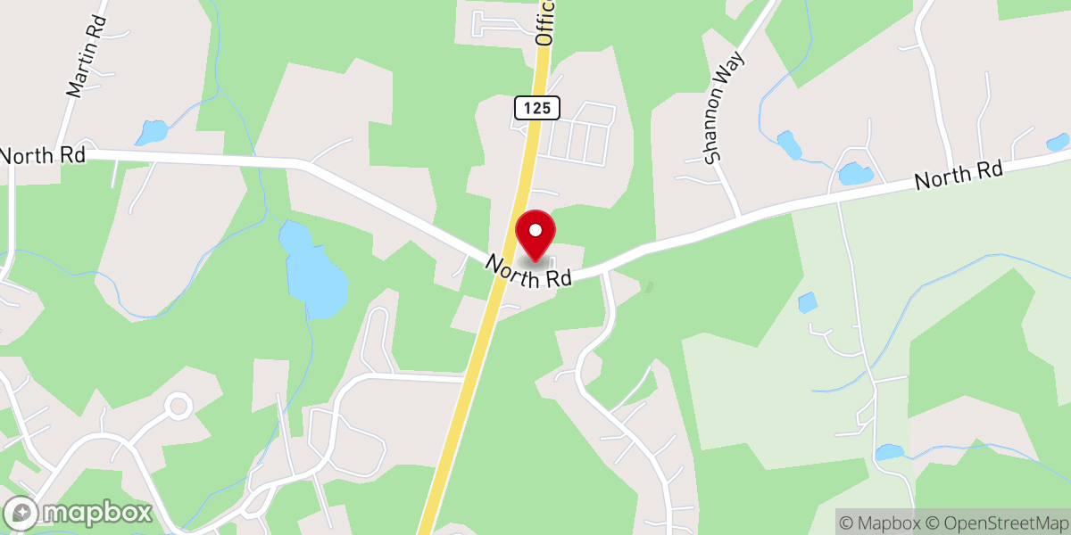 Map showing location of First Baptist Church of Brentwood