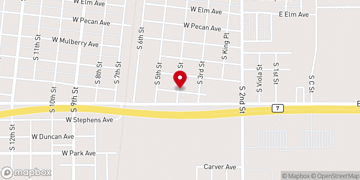 Map showing location of Stone Chapel CME Church