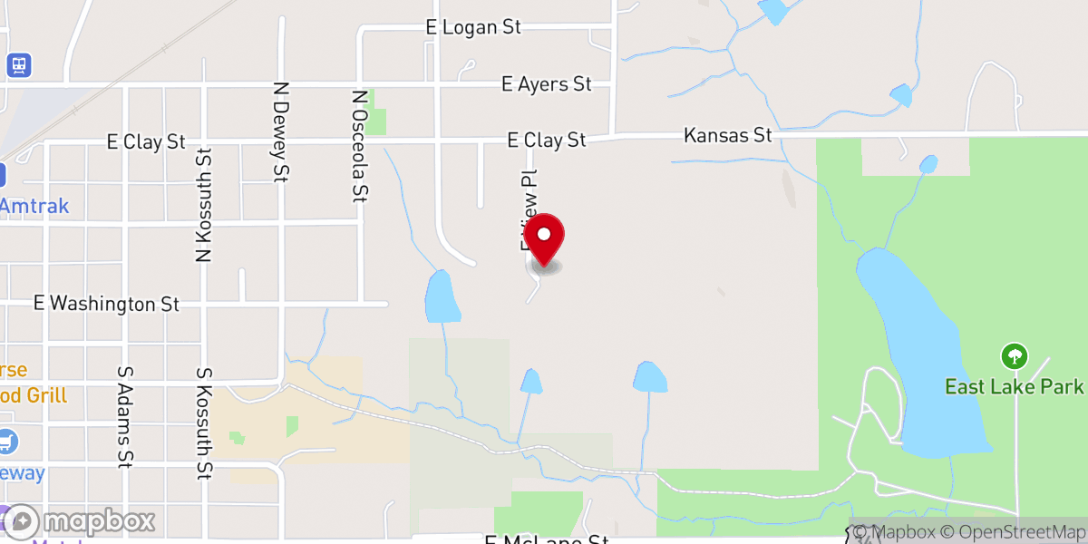 Map showing location of Over the Rainbow