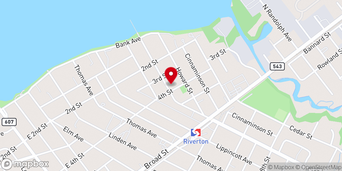 Map showing location of Christ Episcopal Church