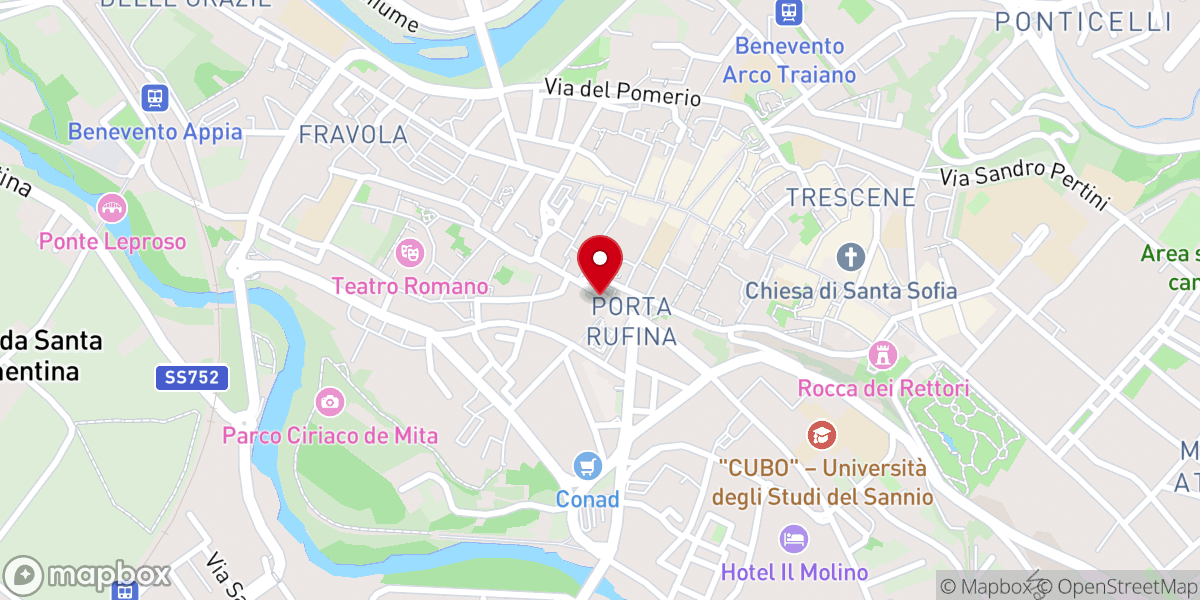 Map showing location of Cappella delle Orsoline