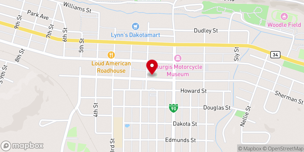 Map showing location of CMA at Sturgis