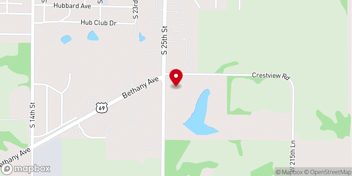Map showing location of United Methodist Church