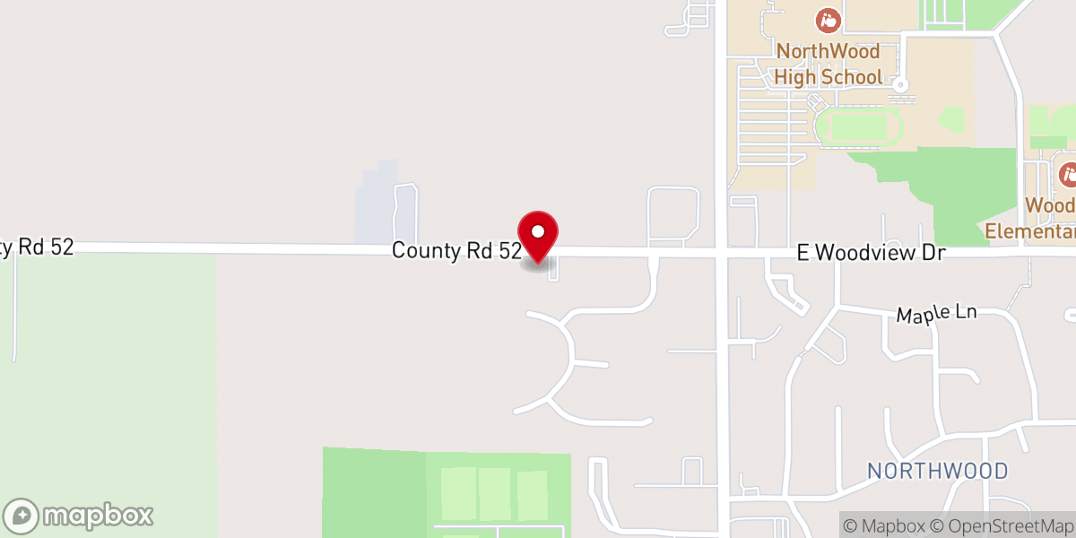 Map showing location of Northwood Chapel