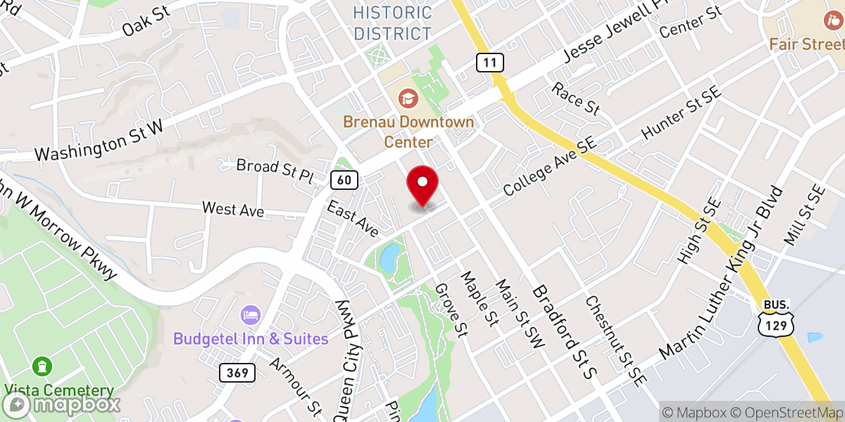 Map showing location of Restoration Christian Center
