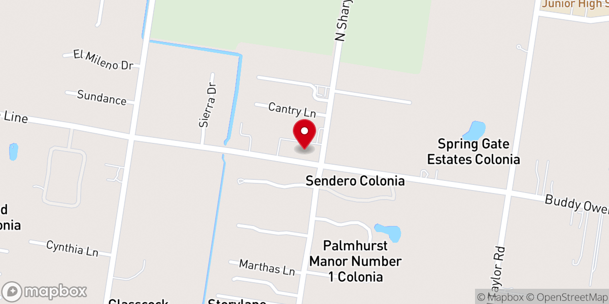 Map showing location of Camino Church