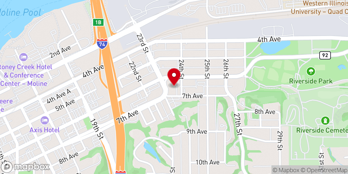 Map showing location of River City Church