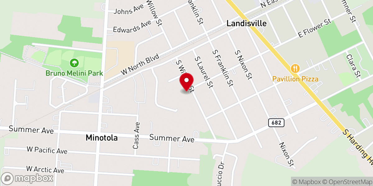 Map showing location of Iglesia Alma Para Cristo