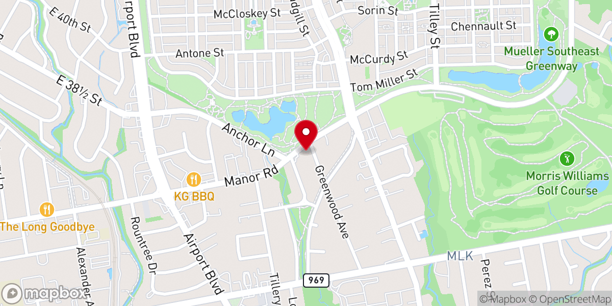 Map showing location of New Jerusalem Baptist Church Austin TX