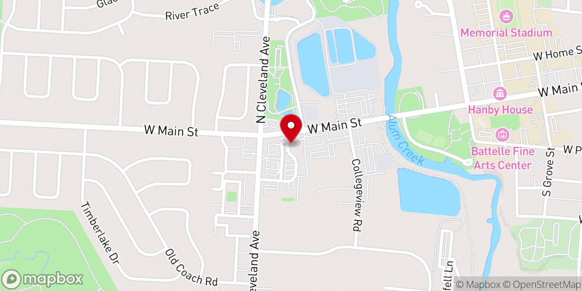 Map showing location of The Purpose Center Church