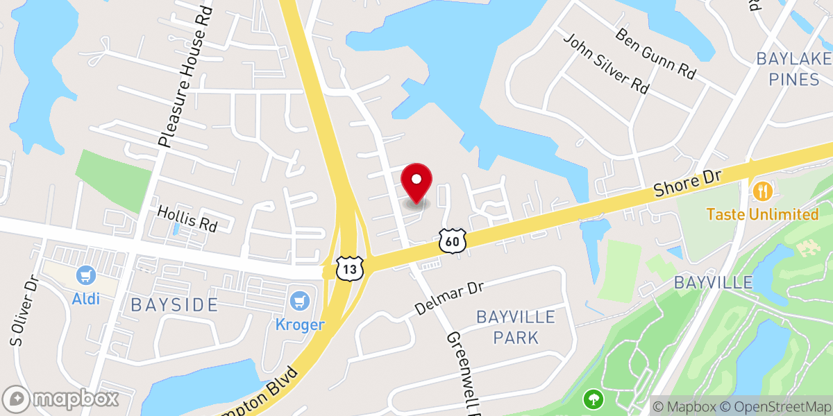 Map showing location of Bayside Christian Church