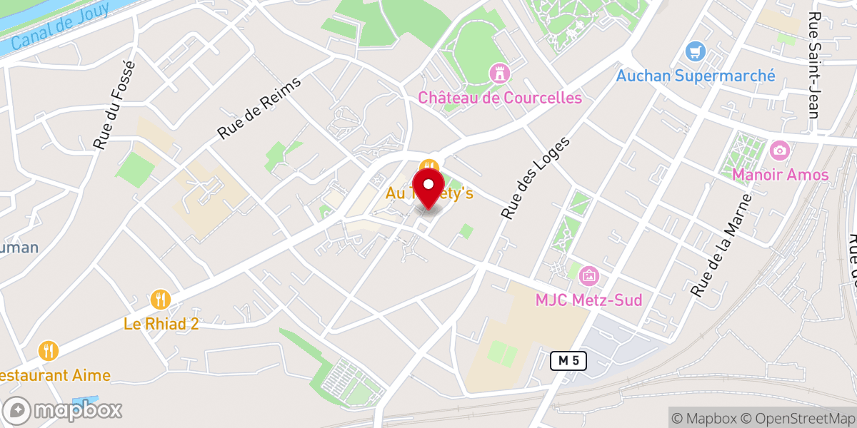 Map showing location of Église Saint-Joseph