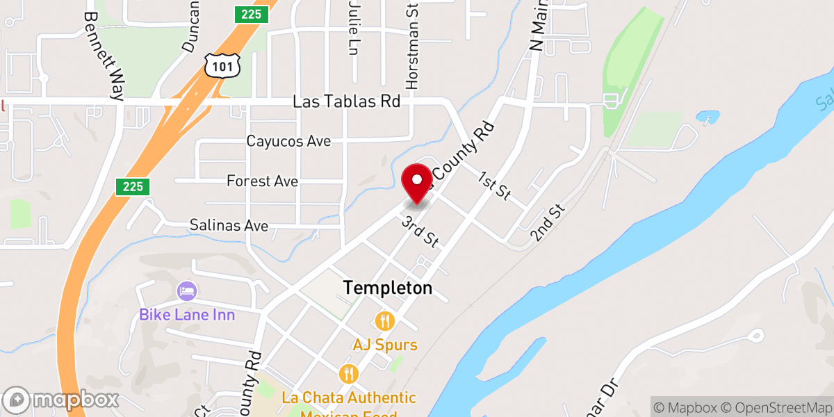 Map showing location of Bethel Lutheran Church