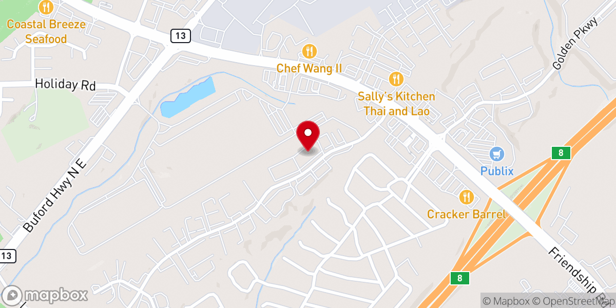 Map showing location of Riverstone Church of Ne Georgia Inc