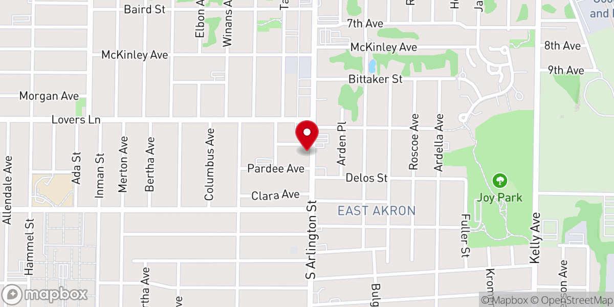 Map showing location of Hope Church of God in Christ