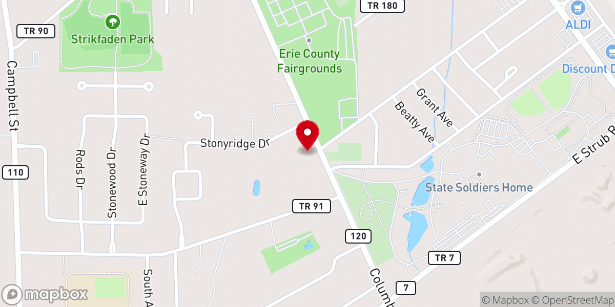 Map showing location of Salvation Army of Sandusky, OH