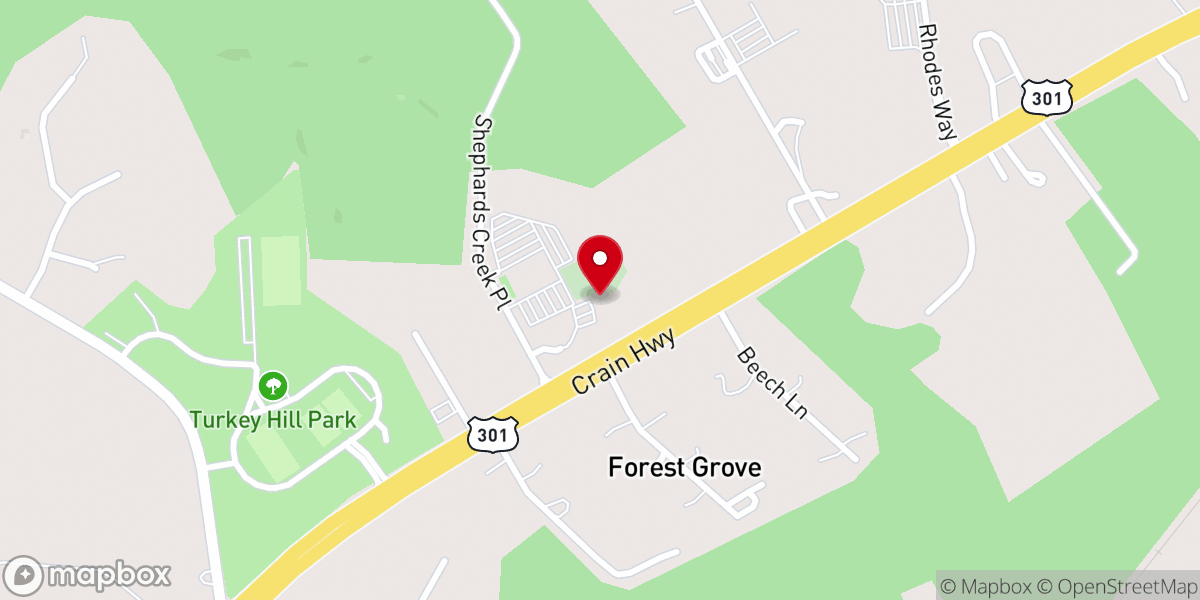 Map showing location of Kneeling Point Church